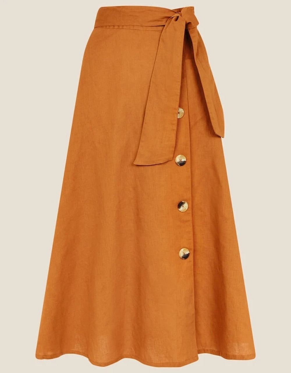 NWT Monsoon Midi skirt in Camel Size 10